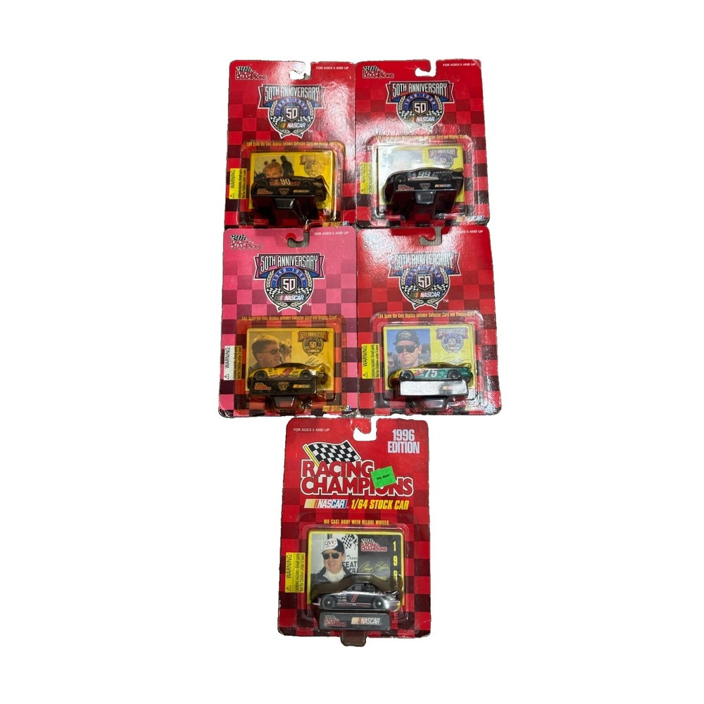 Racing Champions NASCAR 1:64 Diecast Lot of 5 1996 50th Anniversary MOC